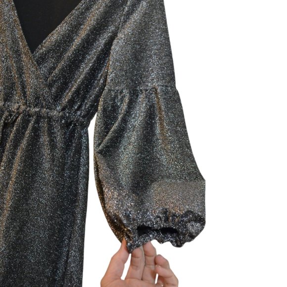 SHEIN Mini-SWDress Black Lurex Elastane Metallized S (4) - Picture 2 of 4